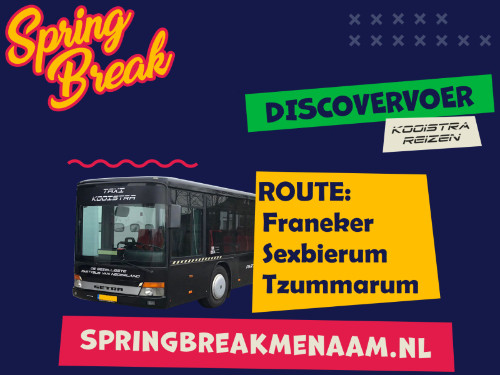 BoostBussen.nl naar Spring Break Menaam 2023 (Franeker, Sexbierum & Tzummarum) 