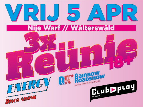 5 April // Reunie Energy FM // RainbowRoadshow // Club-Play