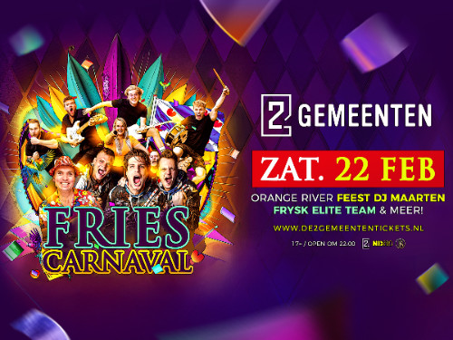 Fries Carnaval met Orange River, Frysk Elite Team, Feest DJ Maarten | MGTickets