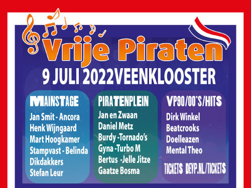 Mega Vrije Piraten Zomer Festival | MGTickets