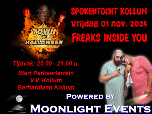 Spokentocht Kollum “Freaks inside you” tijdvak 20.00 – 21.00 u.