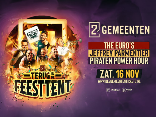 Terug in de Feestent mmv The Euro's, Jeffrey Parmentier & Piraten Power Hour | MGTickets