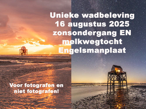 Zonsondergang, Melkweg & Maanopkomst op Engelsmanplaat