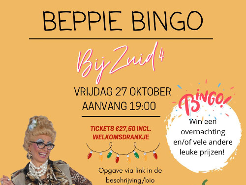 Bingo Met Beppie vrijdag 27 oktober 2023