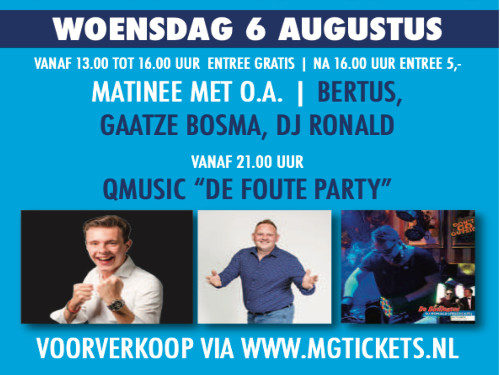 Feestweek Buitenpost Woensdag 6 Augustus 2025 | Q-Music de Foute Party