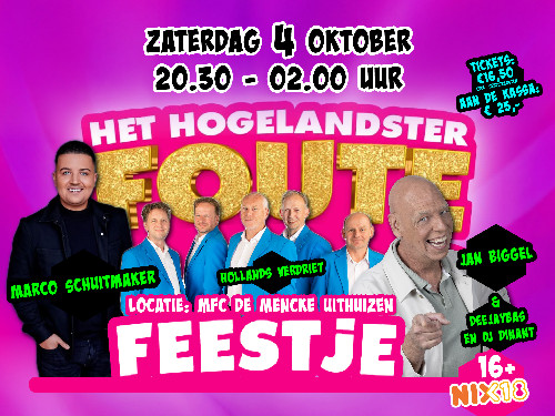 Het Hogelandster Foute Feestje 2025