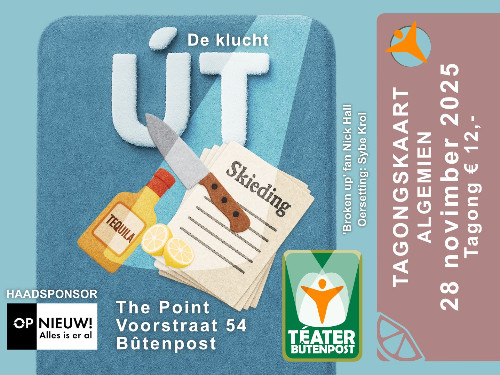 Téater Bûtenpost | Út | 28 novimber 2025  |  Tagongskaart | MGTickets